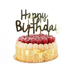 Cake Topper Happy Birthday doré-Cerf Dellier Online