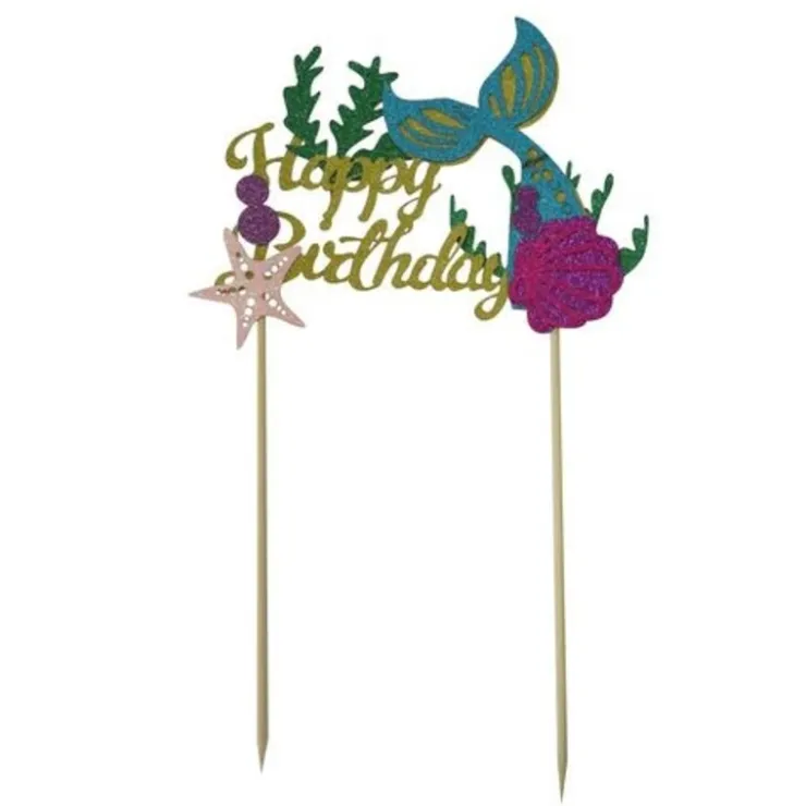 Cake topper Happy birthday sirène-Cerf Dellier Outlet