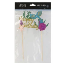 Cake topper Happy birthday sirène-Cerf Dellier Outlet