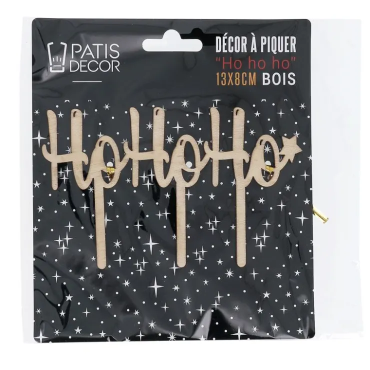 Cake topper Ho Ho Ho en bois-Cerf Dellier Hot