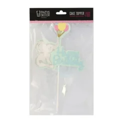 Cake topper éléphant anniversaire-Cerf Dellier