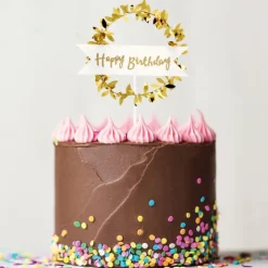 Cake topper "Happy birthday"-Cerf Dellier New