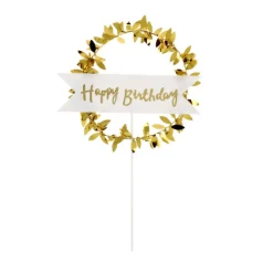 Cake topper "Happy birthday"-Cerf Dellier New