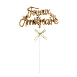 Cake topper "Joyeux anniversaire"-Cerf Dellier Best