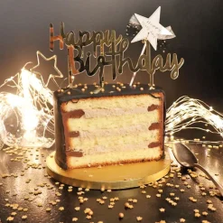 Cake Topper étoile Happy Birthday-Cerf Dellier Outlet