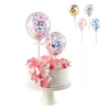 Cake toppers ballons confettis 10 cm (x20)-Cerf Dellier Online