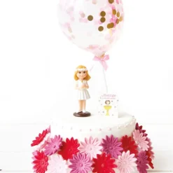 Cake toppers ballons confettis 10 cm (x20)-Cerf Dellier Online