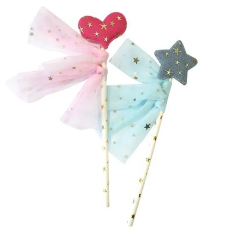 Cake toppers cœur et étoile (x 2)-Cerf Dellier New