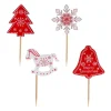 Cake toppers mix de Noël 3-Cerf Dellier New