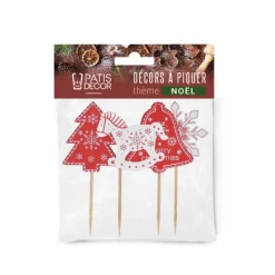 Cake toppers mix de Noël 3-Cerf Dellier New