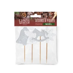 Cake toppers mix de Noël 4-Cerf Dellier Outlet