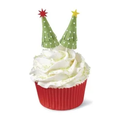 Cake toppers sapin de Noël Wilton (x 12)-Cerf Dellier Best
