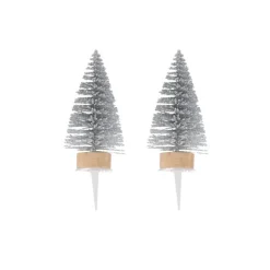 Cake toppers sapins argentés-Cerf Dellier Hot