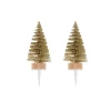 Cake toppers sapins dorés-Cerf Dellier