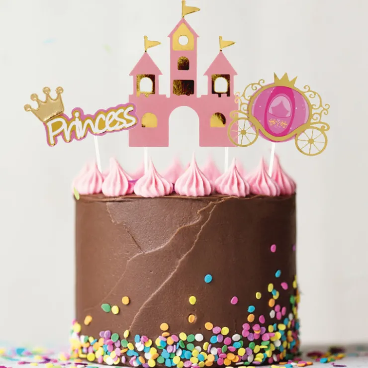 Cakes toppers Anniversaire princesses 2 (x3)-Cerf Dellier