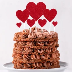 Cakes toppers cœurs brillants (x7)-Cerf Dellier Sale