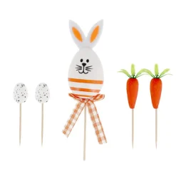 Cakes toppers lapin de Pâques (x5)-Cerf Dellier Best
