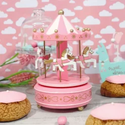 Carrousel musical rose-Cerf Dellier Best