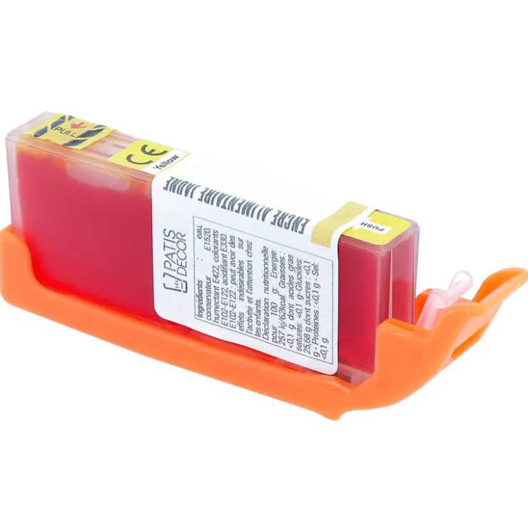 Cartouche d'encre alimentaire jaune pour MG5450/MG5550/MG5650/MG6450/MX725/IP7250-Cerf Dellier Clearance