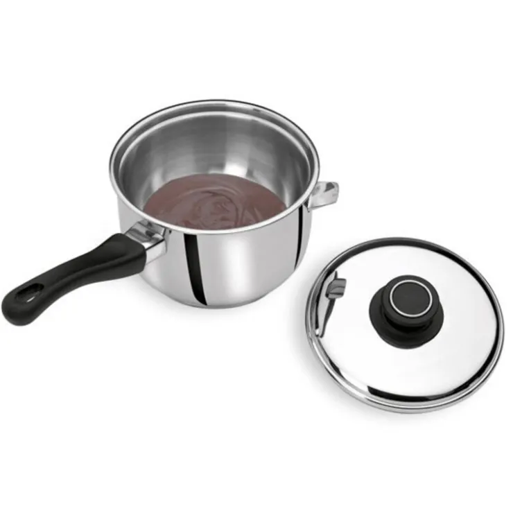 Casserole bain-marie avec couvercle inox 16 cm-Cerf Dellier New