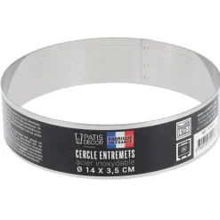 Cercle à entremets inox H 3,5 cm Ø 14 cm-Cerf Dellier Sale