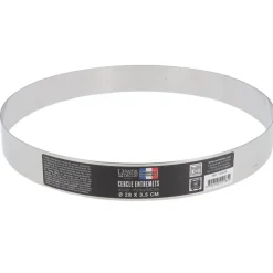 Cercle à entremets inox H 3,5 cm Ø 28 cm-Cerf Dellier Outlet