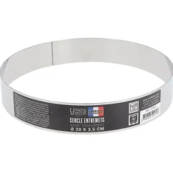 Cercle à entremets inox H 3,5 cm Ø 20 cm-Cerf Dellier Discount