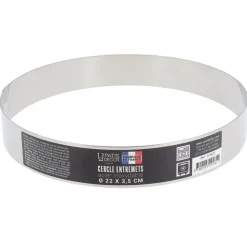 Cercle à entremets inox H 3,5 cm Ø 22 cm-Cerf Dellier Clearance