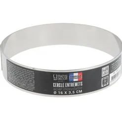 Cercle à entremets inox H 3,5 cm Ø 16 cm-Cerf Dellier Clearance