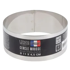 Cercle à mousse inox H 4,5 cm Ø 11 cm-Cerf Dellier Online
