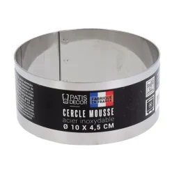 Cercle à mousse inox H 4,5 cm Ø 10 cm-Cerf Dellier Sale