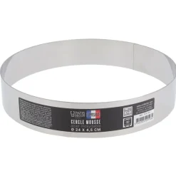 Cercle à mousse inox H 4,5 cm Ø 24 cm-Cerf Dellier Best