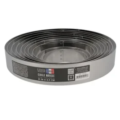Cercle à mousse inox H 4,5 cm Ø 26 cm-Cerf Dellier Clearance