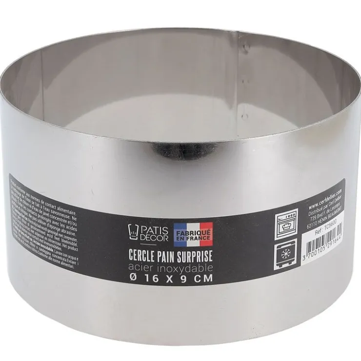 Cercle à pain surprise inox H 9 cm Ø 16 cm-Cerf Dellier Best