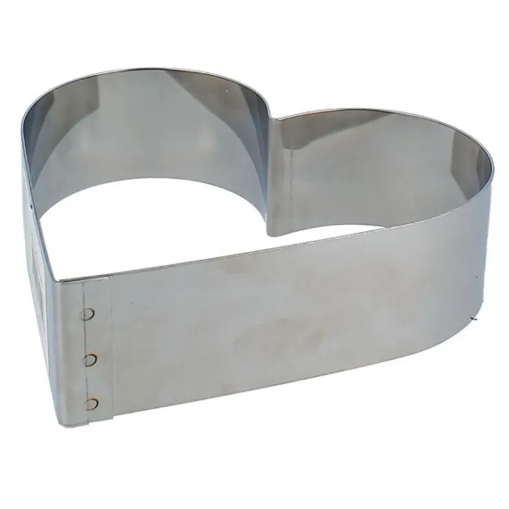 Cercle à pâtisserie cœur inox 16 cm H 4,5 cm-Cerf Dellier Clearance