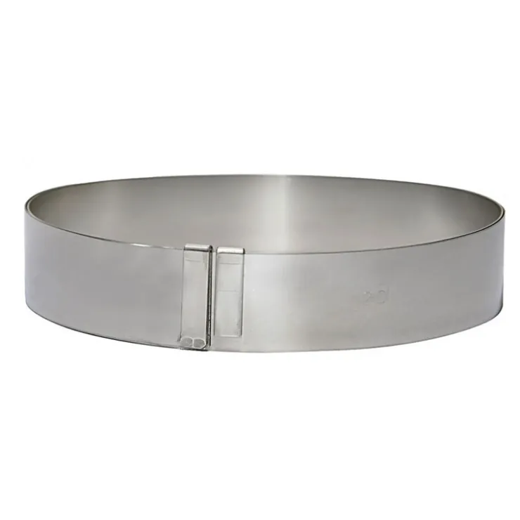 Cercle à pâtisserie extensible inox 18 à 36 cm H 3 cm De Buyer-Cerf Dellier Hot