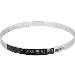 Cercle à tarte perforé inox H 2 cm Ø 24 cm-Cerf Dellier Hot