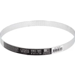 Cercle à tarte perforé inox H 2 cm Ø 22 cm-Cerf Dellier New