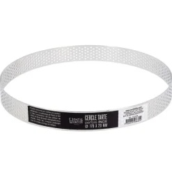 Cercle à tarte perforé inox H 2 cm Ø 17,8 cm-Cerf Dellier