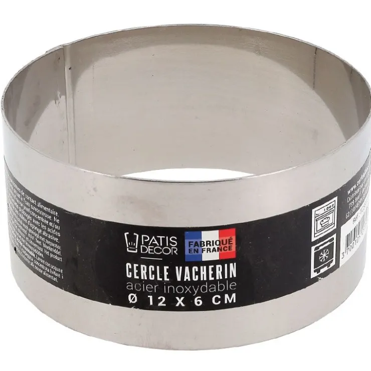 Cercle à vacherin inox H 6 cm Ø 12 cm-Cerf Dellier Hot