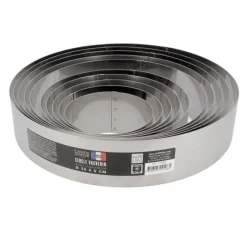 Cercle à vacherin inox H 6 cm Ø 26 cm-Cerf Dellier