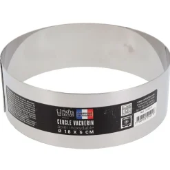 Cercle à vacherin inox H 6 cm Ø 18 cm-Cerf Dellier