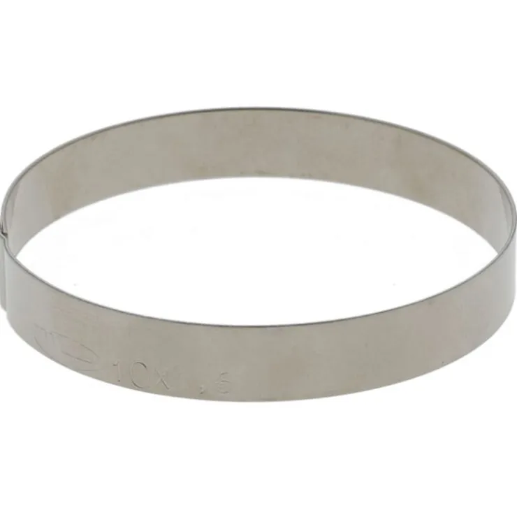 Cercles à pâtisserie inox 8,5 cm H 1,6 cm (x10)-Cerf Dellier