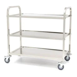 Chariot de Service Inox 3 niveaux-Cerf Dellier New