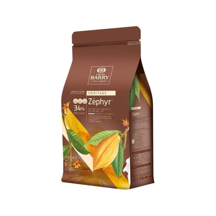 Chocolat Blanc Zéphyr pistoles 34 % 5 Kg-Cerf Dellier Best