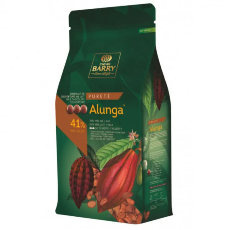 Chocolat de couverture au lait Alunga 41 % 1 Kg-Cerf Dellier Sale