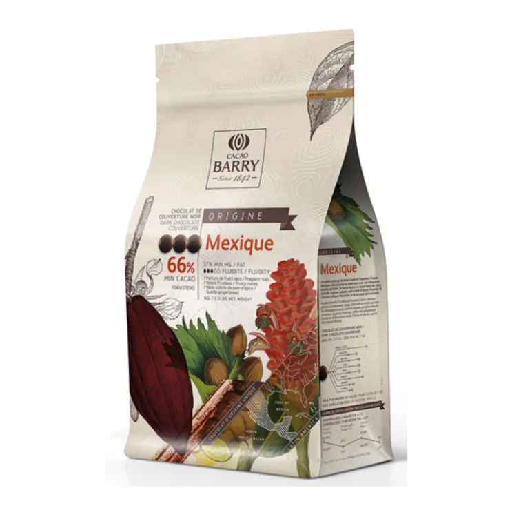 Chocolat de Couverture Noir origine Mexique 66 % 1 Kg-Cerf Dellier Best