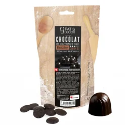 Chocolat de couverture noir Black Zabuye 83 % 250 g-Cerf Dellier New