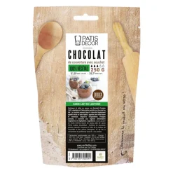 Chocolat de couverture végétal doux Patisdécor 250 g-Cerf Dellier New