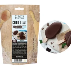 Chocolat noir spécial préparations glacées Patisdécor 250 g-Cerf Dellier Outlet